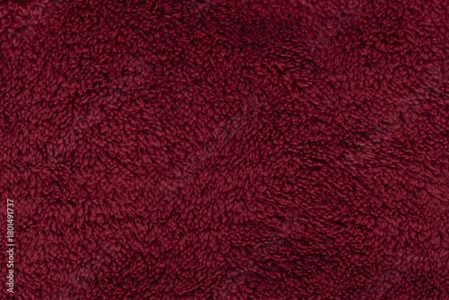Deep red burgundy sherpa fleece fabric background