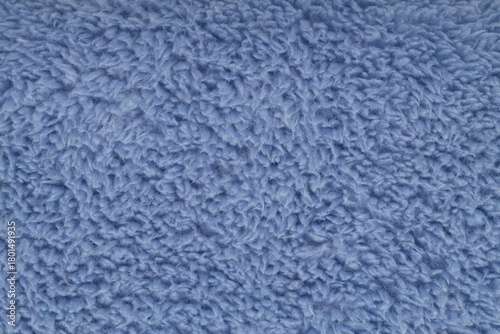Soft blue fuzzy sherpa fleece fabric background