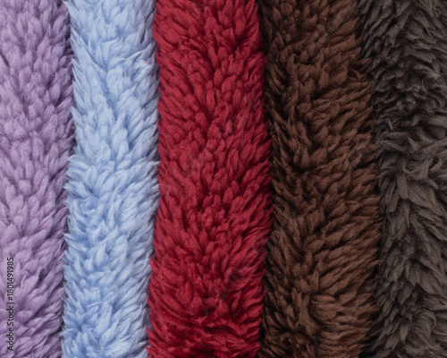 Warm sherpa fleece fabric color palette texture