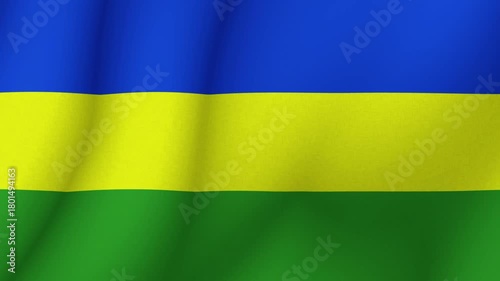 Wallpaper Mural The flag the Gabon. The evolving national flag the Gabon in 3d format. 1080p HD animation for presentation Torontodigital.ca