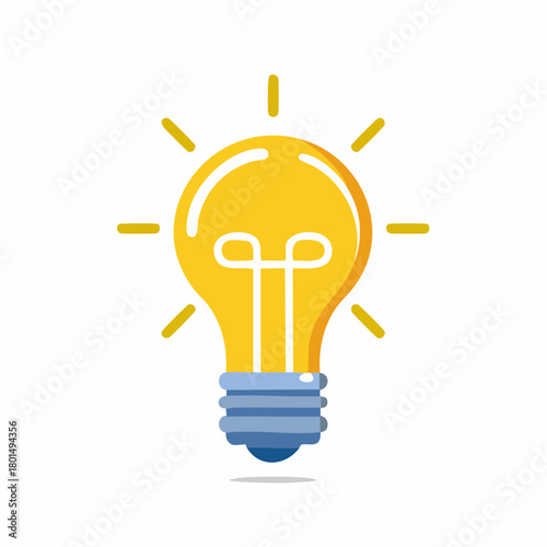 Bright Lightbulb Icon Design Ideas Conceptual Illustration Energy and Innovation
