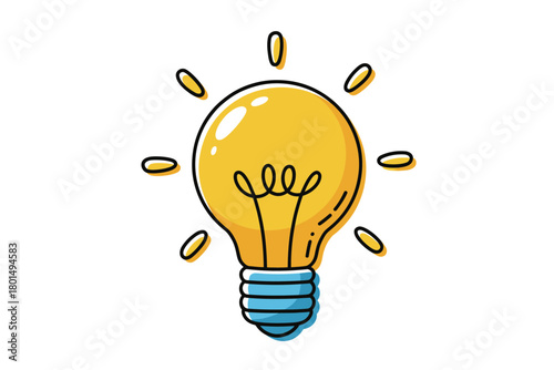 A glowing light bulb symbolizes the spark of a new idea, innovation, or inspiration.
