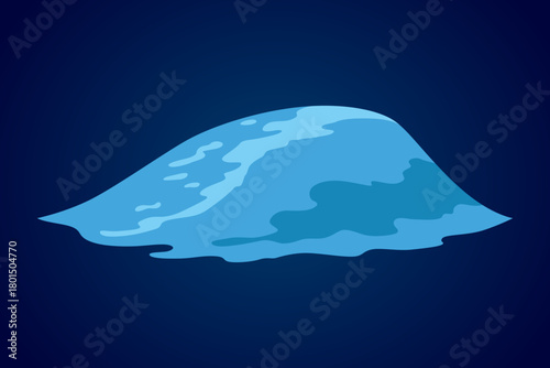 Animation water wave frame. Water splash for animation and visual effects. Sea or ocean wave with drops or splatters. Cartoon vector illustration