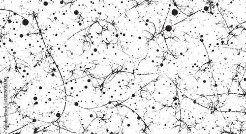 Abstract black and white splatter pattern a chaotic and organic texture perfect for backgrounds and overlays