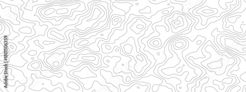 Abstract Topographic Contour Lines Pattern Background.