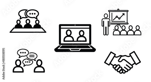 Business meeting conference online webinar training presentation team