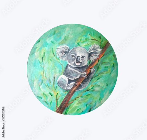 Acrylic hand made art of vintage picture