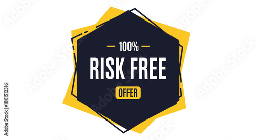 Risk free offer promotion marketing banner template vector design