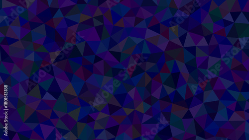 Abstract low poly background with a dark and mysterious vibe, featuring shades of blue, purple, and black for a modern and geometric design