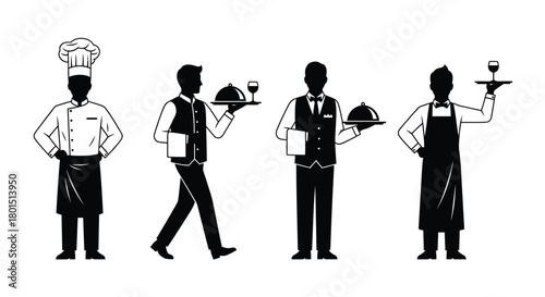 Chef waiter restaurant staff catering service hospitality profession