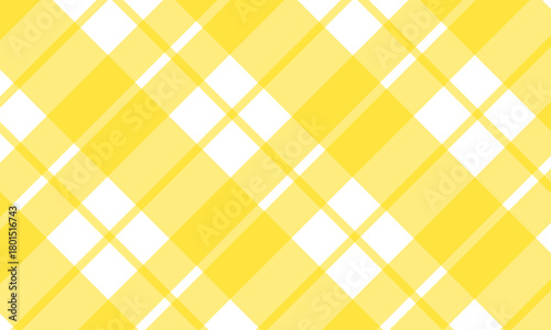 yellow and white plaid seamless pattern, picnic tablecloth style background design