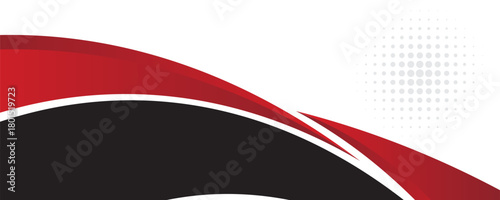 Abstract red waves are flowing on black and white background. red line background curve element. Suit for business, cover, header, wallpaper, corporate, website, flyer