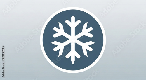 A simple yet elegant snowflake icon, a symbol of winters beauty and the unique crystalline structures found in nature, isolated on