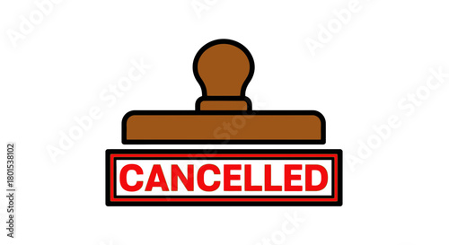 Cancelled stamp vector image for business and document concept use