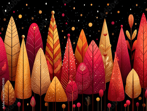 a Christmas tree seamless pattern