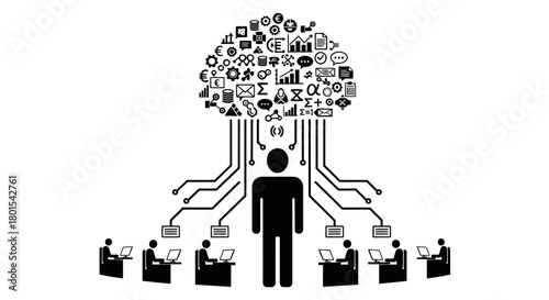 Data analytics cloud computing network management team connection
