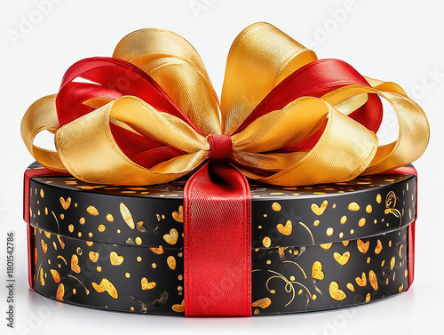 a spool of Christmas ribbon...