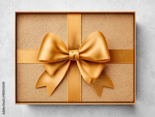an empty Christmas gift box...