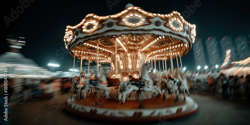 Christmas carousel at night...