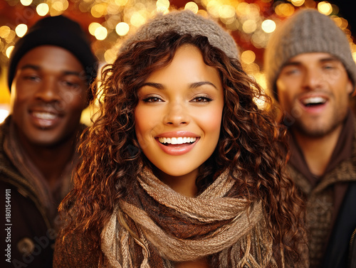 Christmas people caroling