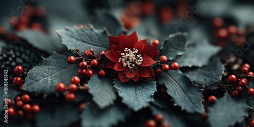 Christmas wreath with empty...