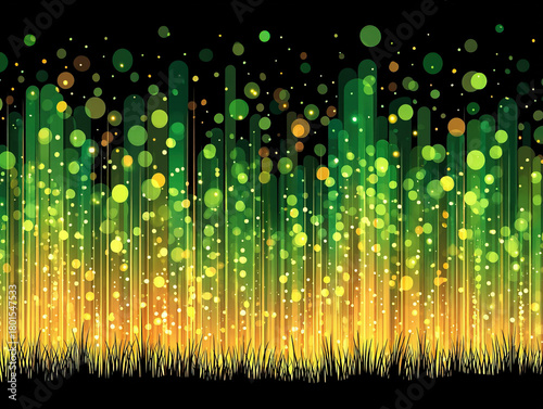 green Christmas bokeh lights