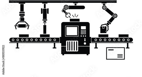 Automation industry manufacturing factory robotic arm conveyor belt line