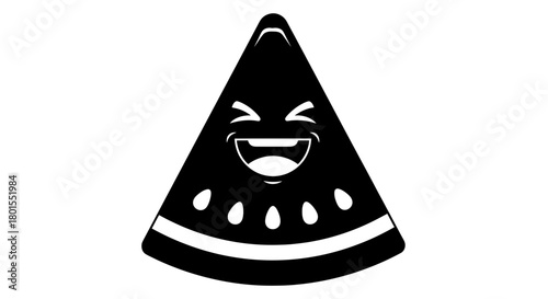 Watermelon slice icon vector illustration summer fruit design food