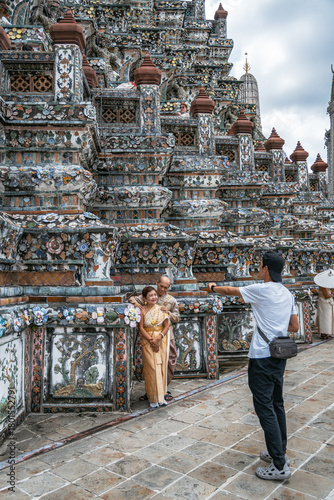 Bangkok, Thailand - 09.14.2025. Tourists taking photos 
