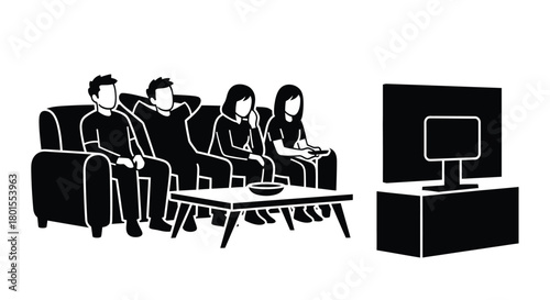 Watching television together family home entertainment lifestyle tv set