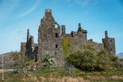Ruined medieval Kilchurn Castle at the head of Loch Awe