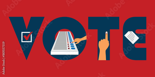 Vote, election concept design vector Background. 