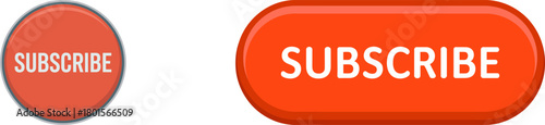 Two bright orange subscribe buttons are shown on a white background.