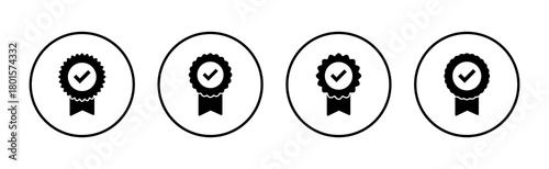 Approved icon vector. Certified Medal Icon