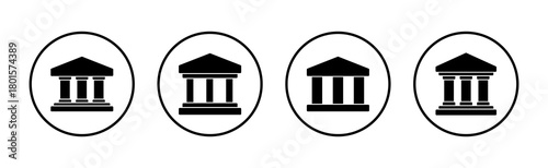 Bank icon vector. Bank sign and symbol, museum, university