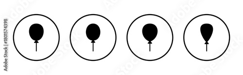 Balloon icon vector. Party balloon sign and symbol