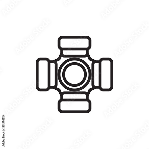 Bearing or Shaft icon symbolizing rotational support and mechanical power transmission, representing critical machinery components, modern maintenance spares, and precision motion systems.