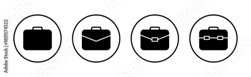 Briefcase icon vector. suitcase sign and symbol. luggage symbol.
