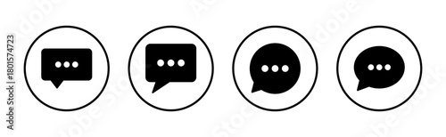 Chat icon vector. speech bubble sign and symbol. comment icon. message