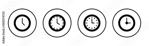 Clock icon vector. Time sign and symbol. watch icon