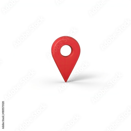 The icon of a point on the map, a 3D three-dimensional image. A separate element for indicating the address, destination, travel, search
