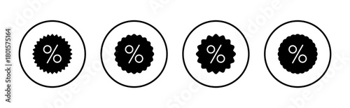 Discount icon vector. Discount tag sign and symbol
