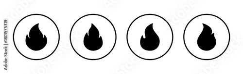 Fire icon vector. fire sign and symbol