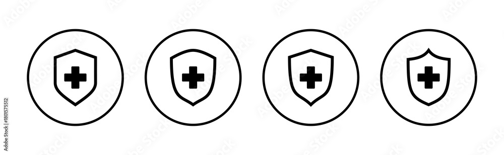 Fototapeta premium Health insurance icon vector. Insurance health document sign and symbol