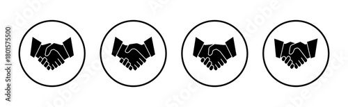 Handshake icon vector. business handshake sign and symbol. contact agreement