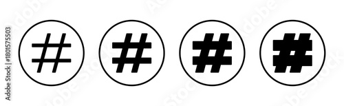 Hashtag icon vector. hashtag sign and symbol