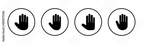 Hand icon vector. hand sign and symbol. palm