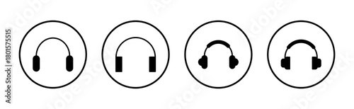 Headphone icon vector. Headvector sign and symbol
