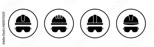 Helmet icon vector. Motorcycle helmet sign and symbol. Construction helmet icon. Safety helmet