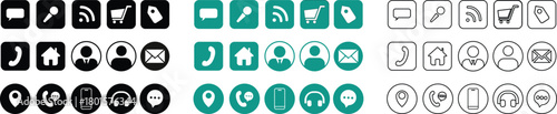 Essential UI and web icons collection vector symbols for websites mobile apps and user experience design